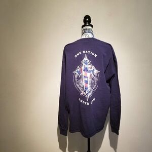 USMC MARINES ONE NATION T SHIRT PATRIOTIC 2XL LONG SLEEVE B26